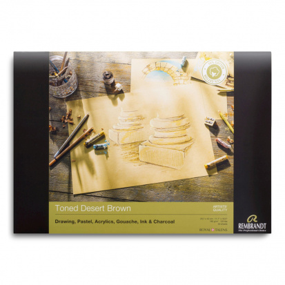 Склейка для пастели "Rembrandt", 180г/м2, A3, 50л, коричневые тона